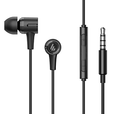 Imagen de Edifier Auriculares intrauditivos P205 con micrófono y Control en línea, estéreo Cable de 3,5 mm para Negro