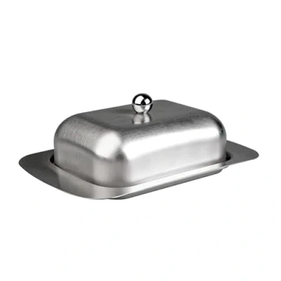 Imagen de Ibili Prism MANTEQUILLERA INOX, Acero Inoxidable, Plateado, 20 x 13 8 cm