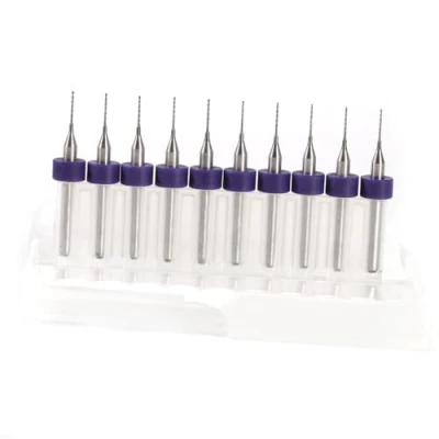 Imagen de Lote de 10 microbrocas carburo PCB baja broca Drill Bits impresión 0,1 mm a 1,4 mm, herramienta taladro (0,5 mm)