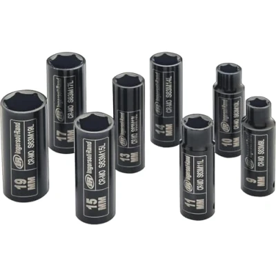 Imagen de Ingersoll Rand Juego de Llaves Vaso Largas SK3M8LN 3/8 con 8 Piezas 9,10,11,13,14,15,17 y 19 mm, para Coche Automóvil