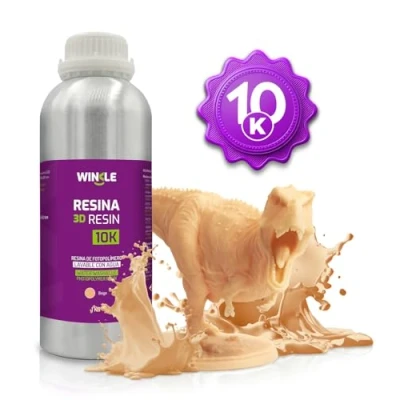 Imagen de WINKLE Resina 3D 10K Beige 1kg Impresora Lavable al Agua Impresoras DLP y LCD Resistente a los Impactos Alta Precisión Bajo Olor Acabado Detallado