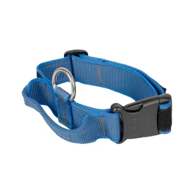 Imagen de Collar Color &amp; Gray con la manija, cerradura de seguridad y el remiendo intercambiables, 40 mm (38 53 cm), Azul Gris