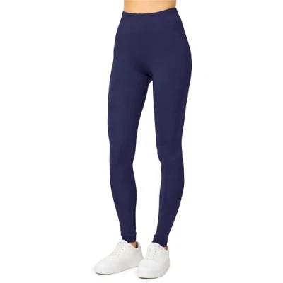 Imagen de Merry Style Leggins Largos Deportivas Mujer Mallas con Cintura Elástica Vestir Suaves Flexibles, Transpirables Ideal para Todas Las Estaciones MS10 143 (Azul Marino, S)