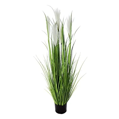 Imagen de Planta Artificial 120 cm Grande para decoración Hierba de Pampa Decorativa en Maceta Junco Verde como Real del salón