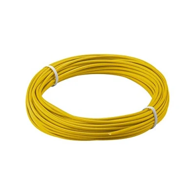 Imagen de Goobay 55041 alambre trenzado de cobre 1 núcleo aislado/cable cobre/núcleo campana 18 x 0,1mm / cable AWG 26 amarillo 10m