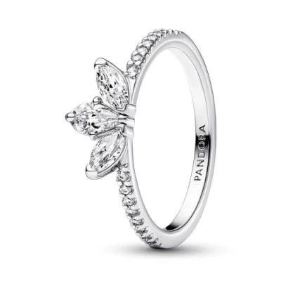 Imagen de Pandora Timeless Anillo con diseño Herbarium Cluster de plata ley circonitas cúbicas transparentes, talla 48