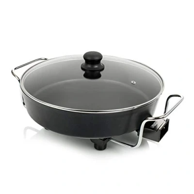 Imagen de Princess 162367 Multi Wonder Chef Pro, Cazuela multiusos eléctrica versátil, 35 cm de diámetro, 7 profundidad, termostato regulable, 1800 W, Negro