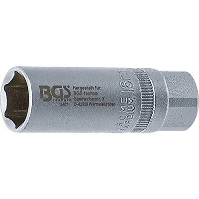 Imagen de BGS 2401 Vaso para bujías hexagonal cuadrado interno 12,5 mm (1/2&quot;) 16