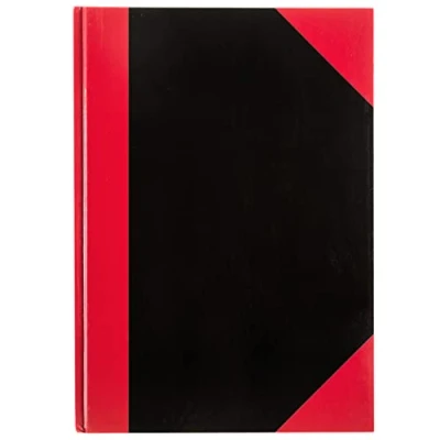 Imagen de Idena 10147 Cuaderno DIN A5, 96 hojas, 70 g/m², cuadriculado, tapa dura, rojo/negro, 1 ud.