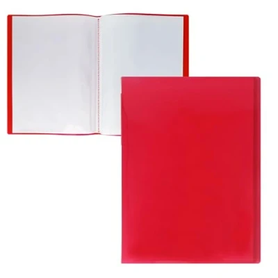 Imagen de RAYLU PAPER Carpeta con Fundas Transparentes Tamaño A4, Hecha de Polipropileno 100% Biodegradable, 40 para Documentos en Casa y Oficina (A4, fundas, Rojo)