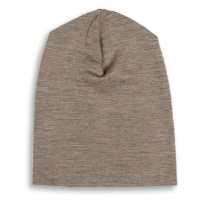 Imagen de Engel Gorro de merino natural para mujer/hombre, 70% lana (kbT), 30% seda, nogal, Talla única