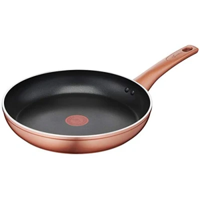 Imagen de Lagostina Línea Ramata Sartén con fondo de aluminio antiadherente Exterior efecto cobre 30 cm diámetro Color negro