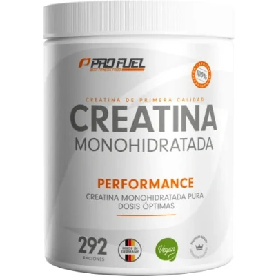 Imagen de creatina monohidratada en polvo 1kg / 1000g calidad micronizada óptimamente dosificada pura sin aditivos 100% vegana para 292 dias