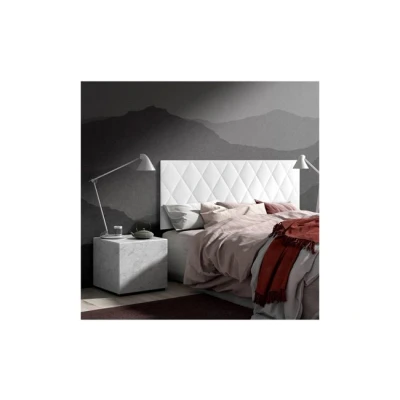 Imagen de MOMMA HOME Cabecero de Cama en Polipiel Modelo Calor tapizado ecopiel Acolchado Incluye herrajes para Colgar Cabezal Dormitorio (White, 160 x 60 cm)