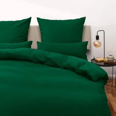 Imagen de Blumtal Juego de Funda Nordica Cama 105 Microfibra Edredon 190x200 y 2 Fundas Almohada 70x40, Certificado Oeko Tex, Muy Suave Transpirable Verde Oscuro