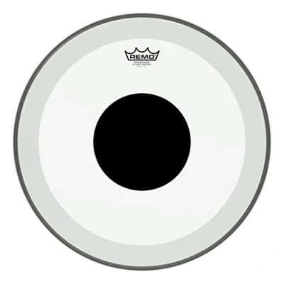 Imagen de Remo Powerstrok 3 Clear Bass Drum Head with Black Dot 18&quot; P3 1318 10