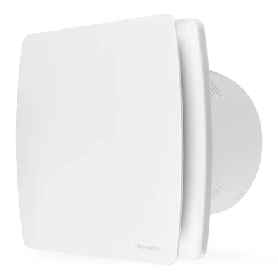 Imagen de calimaero® BREEZE Ventilador de Baño 150mm Con Rebosadero y válvula antirretorno, Sensor Humedad, Energéticamente Eficiente, Silencioso, Plástico 18W, 240m3/h, 35db, Ipx4,