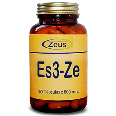 Imagen de ES3 ZE Contribuye a rebajar la actividad nerviosa del cerebro, aporta calma Complemento Alimenticio base de Aminoácidos, Pasiflora y Vitaminas 100% Vegano 30 Cáps Vegetales