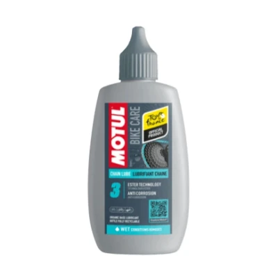 Imagen de MOTUL Lubricante de Cadenas Bicicleta para Condiciones Húmedas, Antidesgaste, Alta Resistencia al Agua y Óxido, Botella con Aplicador Gotero, Bike Care Chain Lube Wet Road, 100 ml