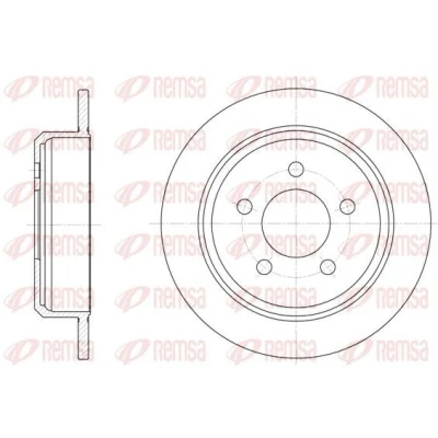 Imagen de REMSA 6913.00 Disco de freno Eje trasero 283, 283 10,8 5 macizo JEEP: Grand Cherokee 2, I, II