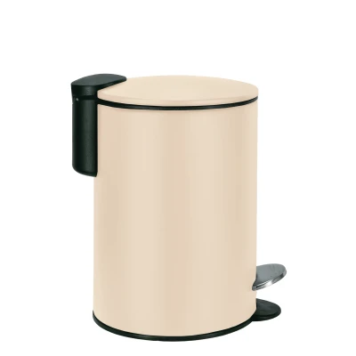 Imagen de Cubo para cosméticos Silence, Color Beige Arena, Material: Metal, tamaño: de 3 litros