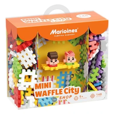 Imagen de Marioinex 904169 Bloques de construcción Mini Waffle City Shop 148 Elementos 2 Figuras