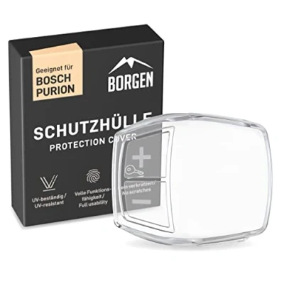 Imagen de Borgen Protector Display Cubierta Protectora Bosch Purion Accesorios para de e Bike 100% Transparente y Resistente al Agua protección la Pantalla contra arañazos Golpes