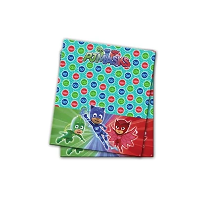 Imagen de ALMACENESADAN 3585; Mantel Fiesta PJ Masks; Producto Ideal para Decorar Fiestas y cumpleaños; Dimensiones 120x180 cm