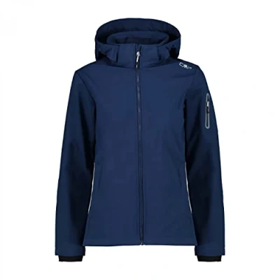 Imagen de CMP Chaqueta softshell de mujer con capucha desmontable, Blue, M