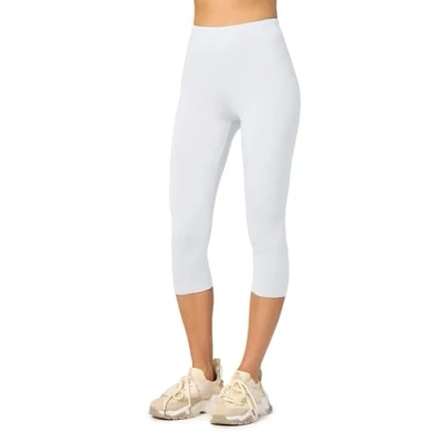 Imagen de Merry Style Leggins 3/4 Mallas Deportivas para mujer fitness Leggings piratas Capri de mujeres verano pantalones Yoga MS10 144 (Blanco, XL)