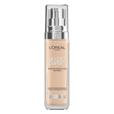 Imagen de L’Oréal Paris Make Up Designer Accord Parfait 3.R/3.C Rose Beige Foundation base de maquillaje Frasco dispensador Líquido (Beige Rosé, R3, Piel normal, dispensador, Líquido)