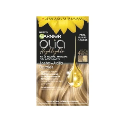 Imagen de Garnier Olia Highlights Coloración Permanente Sin Amoniaco con Aceites Florales Naturales Tono Rubio