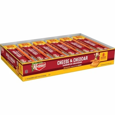 Imagen de Keebler Cheese and Cheddar Sandwich Crackers, 1.8 Oz., 12 pack