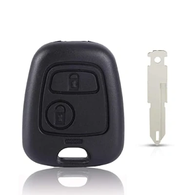 Imagen de salpie Carcasa cáscara Llave Mando a Distancia para Toyota Citroen C1 C2 C3 C4 Xsara Saxo Berlingo Picasso y Peugeot 107 207 307 407 106 206 306 406 (2 Botones)