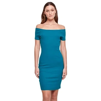 Imagen de Urban Classics OFF Shoulder Vestido de tubo, Mujer, Talla: XS, Watergreen