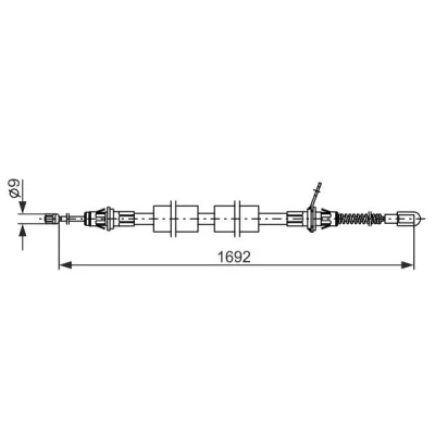Imagen de BOSCH 1 987 482 925 Cable de Freno Mano 1692, 842 CHRYSLER: VOYAGER 4