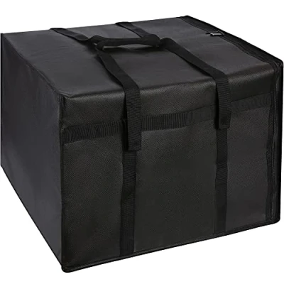 Imagen de musbus Bolsas aisladas Grandes para entregas, Bolsa de Entrega aislada Pizza, Comida 16 x Pulgadas, Uso Personal y Profesional (Negro), Black, Organizador Bolsas…