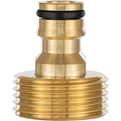 Imagen de Poppstar Adaptador grifo manguera con rosca exterior de 1“ y conector macho para (compatible Gardena sistema acoplamiento)