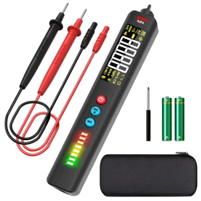 Imagen de BSIDE X2A Probador de Voltaje Sin Contacto Lápiz Multímetro Automático con Línea Láser VFC Comprobador Multifunción Continuidad Resistencia Hz Diodo Capacidad Voltímetro Estuche