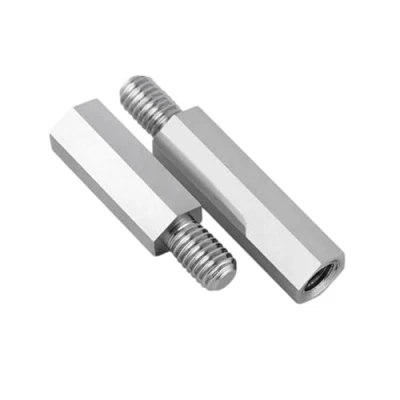 Imagen de 20 100 Uds., Separadores hexagonales de acero inoxidable M3/M4, pernos espaciadores hilo macho a hembra para placa base PCB, M3x35x6mm(30pcs)