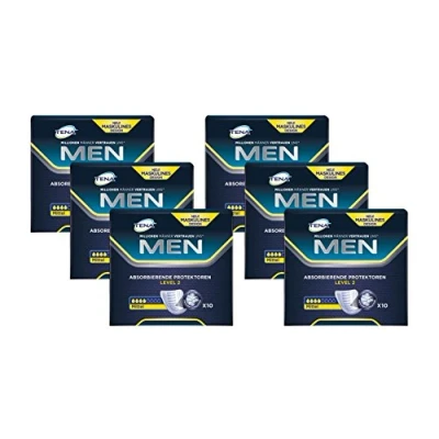 Imagen de TENA MEN Nivel 2, Higiene liners para los hombres con leve a moderada incontinencia urinaria/incontinencia de forma segura, discreta y neutralizante del olor Value Pack (60 depósitos ultrafinas)