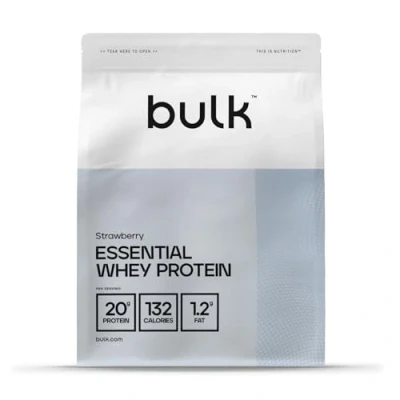 Imagen de Bulk Essential Whey Protein, Fresa, 2.5kg, 71.4 Dosis
