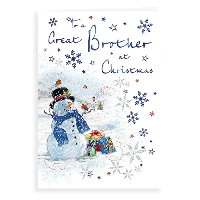Imagen de Piccadilly Greetings Regal Publishing C85505 Tarjeta de Navidad tradicional para hermano (22,8 x 15,2 cm)