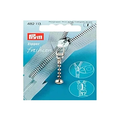 Imagen de Prym Tirador De Cremallera con Cadena Bolas, Plata, Kugelkette, silberfarbig, 1 Stück, 4