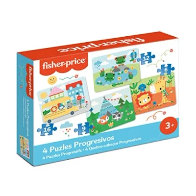 Imagen de Cayro 4 Puzzles Progresivos Desarrollo Cognitivo Desafía La Mente de Los Niños Diferentes Niveles Dificultad Aprende Mientras Juegan Ideal para Regalar Fomenta Creatividad