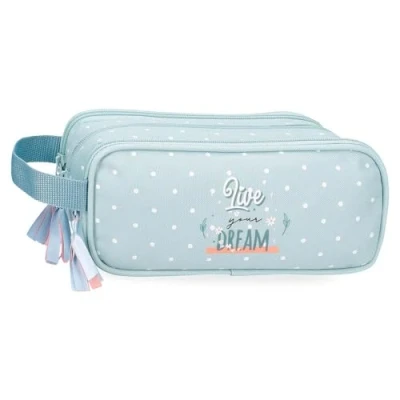 Imagen de Movom Live Your Dreams Estuche Triple Verde 22x10x9 cms Poliéster by Joumma Bags