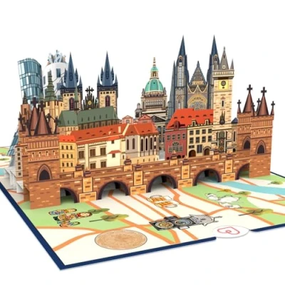 Imagen de papercrush® tarjeta desplegable de Praga cumpleaños especial o regalo dinero para caja viaje, 3D vale hotel cumpleaños, viaje un