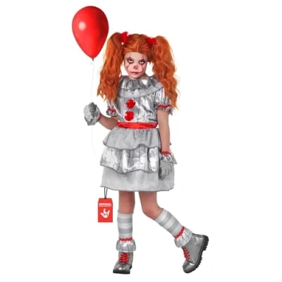 Imagen de Morph Disfraz Payaso Asesino Niña, Halloween Niña Talla S