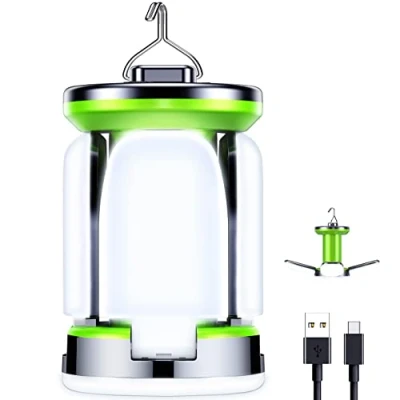 Imagen de Blukar Lámpara Camping, Linterna de Camping LED Recargable 7 Modos Lluminación &amp; 60 Super Brillante Más 10 Horas Duración La Batería para Emergencia, Pesca, etc