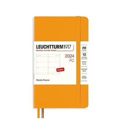 Imagen de LEUCHTTURM1917 367676 Agenda semanal, tapa blanda, bolsillo (A6) 2024, 12 meses, Rising Sun, inglés
